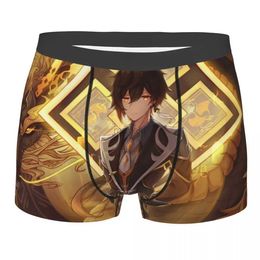 Underpants Funny Boxer Shorts Panties Mens Genshin Impact Zhongli Dragon Underwear Soft Underpants for Homme S-XXL 24319