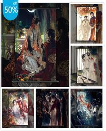 Paintings Tian Guan Ci Fu Hua Cheng Xie Lian Anime Posters Canvas Painting Wall Decor Art Picture For Living Room Home8417148