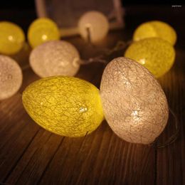 Strings 1.8 Metres Easter Lights String 10 Led Lamps With Waterproof Battery Box Egg Holiday Lighting For Home Party Decor