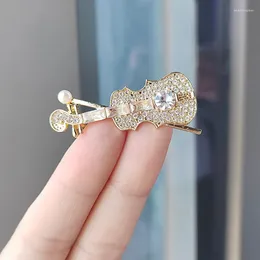 Brooches Korean Style Minimalist And Fashionable Mini Violin Brooch Light Luxury Note Clip Female Design Accessory