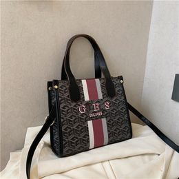 Trend Bag Tote Handheld for Women's New Design Letter Pattern Square Bag Large Capacity Handbags Pu Leather Tote Bags for Womens