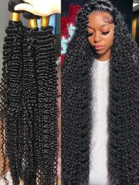 Synthetic Wigs Lace Wigs Luvin 30 40 Inch Loose Deep Wave Bundles Human Hair 100% Brazilian Remy Hair Curly Water Wave 3 4 Bundles deal Wholesale 240328 240327