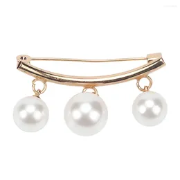 Brooches Collar Neckline Clips Brooch Pins Simulated Pearl Cardigan Clip For Women Girls Fashionable Practical