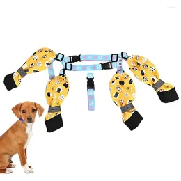 Dog Apparel Suspender Boots Protector Adjustable Booties Boot Leggings With Auxiliary Belt For Large And