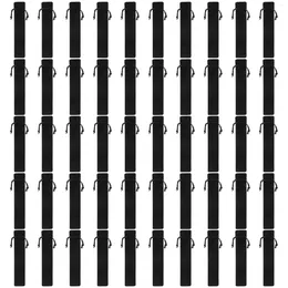 Spoons 50 Pcs Black Velvet Pen Pouch Sleeve Holder Single Bag Case Pencil
