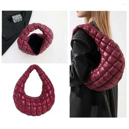 Shoulder Bags Women Padded Hobo Bag Versatile Soft Satchel Lightweight Cloud Pleatd Quilted Tote Handbag Girl Stylish Purse