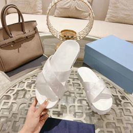 luxury woman slipper designer man sandal Soft padded nappa leather slides metal triangle Lug tread rubber sole sandal Summer Leisure Fashion Outdoor shoe 3.7 03