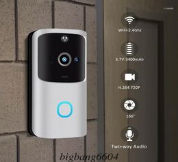 24G Wireless WiFi Smart Doorbell Camera Video Remote Door Bell Ring Intercom CCTV Chime Phone APP Home Security7361030