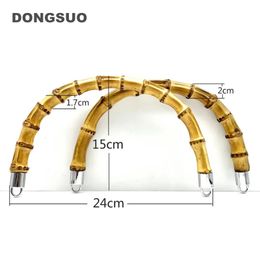 Bamboo Handles Purse Handles Handbag Handle for Bag Making Purse Handle Replacement U Shape a Pair per lot 15.5cm wholesale 240305