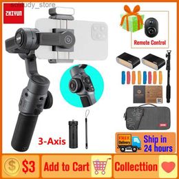 Stabilisers Zhiyun Smooth 5 Universal Joint 3-Axis Handheld Stabiliser for iPhone 13 12 11 Pro X 8 Samsung Galaxy S21 S20 S8 Smartphone Q240319