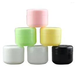 Storage Bottles 5Pcs 10-100g Plastic Containers With Lids & Liners Travel Jars Lotion Bottle Pot Boxes For Face Cream Makeup Hair Care Paste