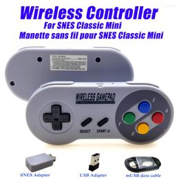 Game Controllers 2024 Wireless Gamepads 2.4GHZ Joypad Joystick Controller For SNES Super Nintendo Classic MINI Console Remote Accessories