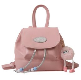 2024 new fashion handbag mini girls women caute crossbody pack pu solid casual backpack students high quality knapsack