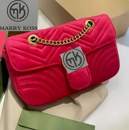 Designer Bag Fashion Women velvet bags handbags women shoulder bag designer handbags purses chain fashion crossbody bag Marmont Bags MARRY KOSS