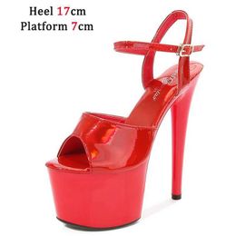 Dress Shoes Pole Dance Women Sexy Show Sandals 15 17 20CM High Heels Bright Color Platform Girls Shoe for Party Club H2403213QPZQ2R6