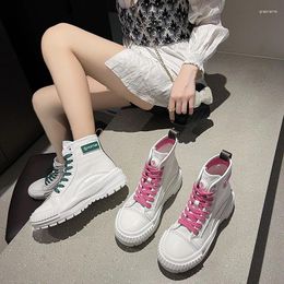 Casual Shoes Ladies Ankle Boots Canvas Retro Zip High-Top Sports Platform Botas Mujer Women's Vulcanized