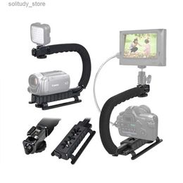 Stabilisers C-shaped flash memory bracket video controller Stabiliser handle for DSLR cameras mobile phones AEE mini DV cameras Q240319