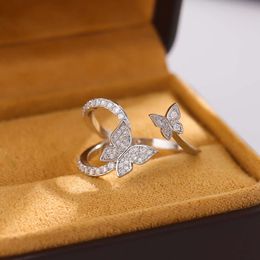 New Fashion Diamond Embedding Style, Size Butterfly Personalised Open Ring