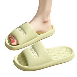 Slippers 2024 Women Bath Thick Platform Non-Slip Home Solid Color letter Flip Flops Beach Sandals Ladies Slides Indoor Outdoor07 H240322