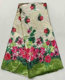 Fabric New Rose Design African Jacquard Dress Fabrics Luxury Nigerian Asoebi Party Wedding Clothing Materials J22090939544017686277