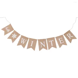 Party Decoration Christmas Tree Decorations Winter Garland Bunting Linen Banner For The Bride