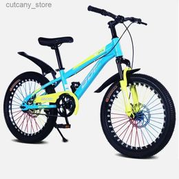 Bikes Ride-Ons WOLFACE 8-18 Years Old Childrens Aluminum Alloy Mountain Bike 18/20/22 Inch Youth Doub Disc Brake Safety Bicyc Dropshipping L240319