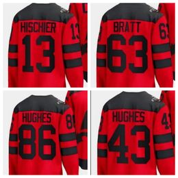 2024 Stadium Series New Jersey Jack Hughes Hockey Jersey Nico Hischier Dougie Hamilton Luke Hughes Dawson Mercer Ondrej Palat Jesper Bratt Luke Hughes