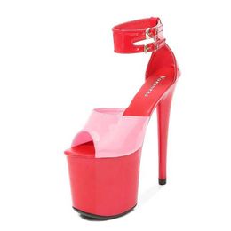 Dress Shoes Stripper Heels Women Sexy Shoe Sandals Club Platfrom-Color Girl Show 20CM Pole Dance Modern H240321H354UJ1V