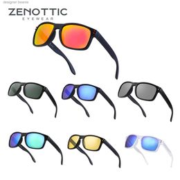 Sunglasses ZENOTTIC 2024 Trend Square Polarized Sunglasses Suitable for Unisex Classic Design Shadow Fashion UV400 Protective Mens SunglassesC24320