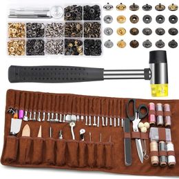 TLKKUE Working with Snap Fasteners Tools Craft Making for Cutting Punching Sewing Carving Stamping Leather Tooling Kit