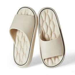 Slippers Fashion Summer Women Home Thick Platform Flip Flops Bathroom Men Indoor Non-Slip Slipper Female Cloud Slides06 H240322