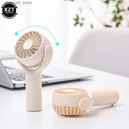 Electric Fans Rotating Mini Portable Handheld Ventilation Fan Electric Air Cooling Fan USB Charging Outdoor Travel Manual Fan Womens ProductsY240320