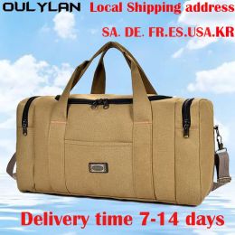 Bags Women Weekender Travel Bag Small Size Canvas Bag Fashion Luggage Handbag Men Multifunctional Large Capacity Duffel Backpack