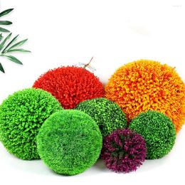 Decorative Flowers Realistic Artificial Plant Topiary Balls Easy To Clean Long-lasting Durability Elegant Plastic