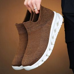 New Elderly Breathable Socks, Flying Weave Sports Shoes, Casual Couples, Male Korean Version, Student Walking Women's Shoes 362158