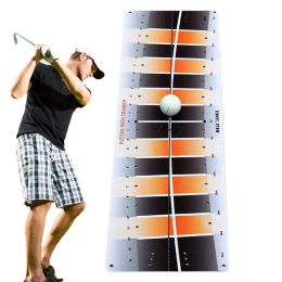 Aids Golf Swing Training Mat Rubber Golf Putter Path Mats Portable Golf Training Track Pad Golf Practice Aids Blanket Golf Supplies