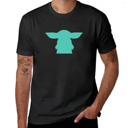 Men's Tank Tops Alien Silhouette - Turquoise T-Shirt Heavyweight T Shirts Vintage Shirt Black T-shirts For Men