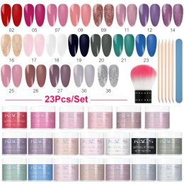 Mouldings 20pcs Dipping Nail Powders Set Nude Pink Series Nail Art Glitter Powder Dip Pigment Without Lamp Cure Diy Manicure Tool Kit