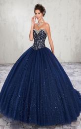 Shinning Navy Blue Quinceanera Dresses Sweetheart Crystal Beaded Special Occasion Prom Dress 2020 Wine Red Dance Prom Dresses Cust5553905