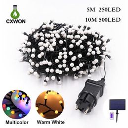 250 500 LEDs String Lights Globe Fairy Lights 9mm Ball Strings Light with 8 Lighting Modes for Bedroom Home Garden Porch Xmas5665791