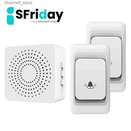 Doorbells IsFriday outdoor wireless doorbell USB plug receiver ring for home dog doorbell 433MHz long-distance My Melody House bell soundY240320