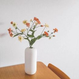 Vases Nordic INS White Vase Creative Living Room Gateway Wine Cabinet Ceramic Craft Decoration Home Quiet Style
