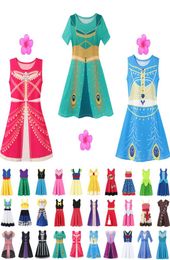 37 style Little Girls Princess Summer Cartoon Children Kids princess dresses Casual Clothes Kid Trip Frocks Party Costume shi3087685