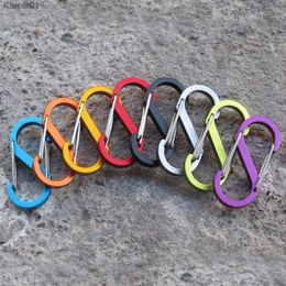 Climbing Ropes S-shaped mountaineering buckle 8-shaped small Aluminium pendant buckle EDC bidirectional climbing buckle camping tent buckleL2403