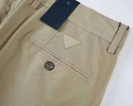 PAA Men's Pants Designer luxury Pure cotton High end version of business casual pants with solid color 1:1 custom fabric black Khaki blue wholesale
