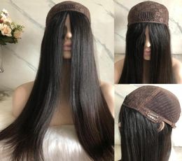 4x4 Silk Top Jewish Wig Black Color 1b Finest European Virgin Human Hair Kosher Wigs Capless Wigs Fast Express Delivery5733344