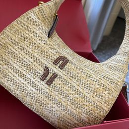 Fashion Designer Totes Women's straw bag Nylon Shoulder Bag Hobo Bag with Long shoulder Slant Baguette Women's small tote bag with gift box Size 23cm