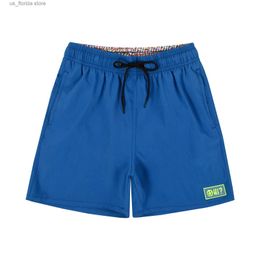 Men's Shorts Spd Wave Boys Quick Dry Beach Pants Swimming Shorts Seaside Vacation Loose Middle and Large Childrens Swimsuit Pants Y240320