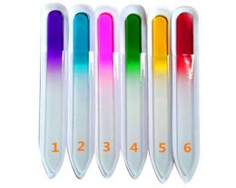 9CM Glass Nail Files Durable Crystal File Nail Buffer Nail Care 6 candy Colours D8968293283