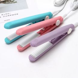 Irons 1PC Portable Mini Hair Straightener Curling Iron Ceramic Straightening Styling Tools Curling And Straightened Dualuse Splint